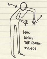 танец робота